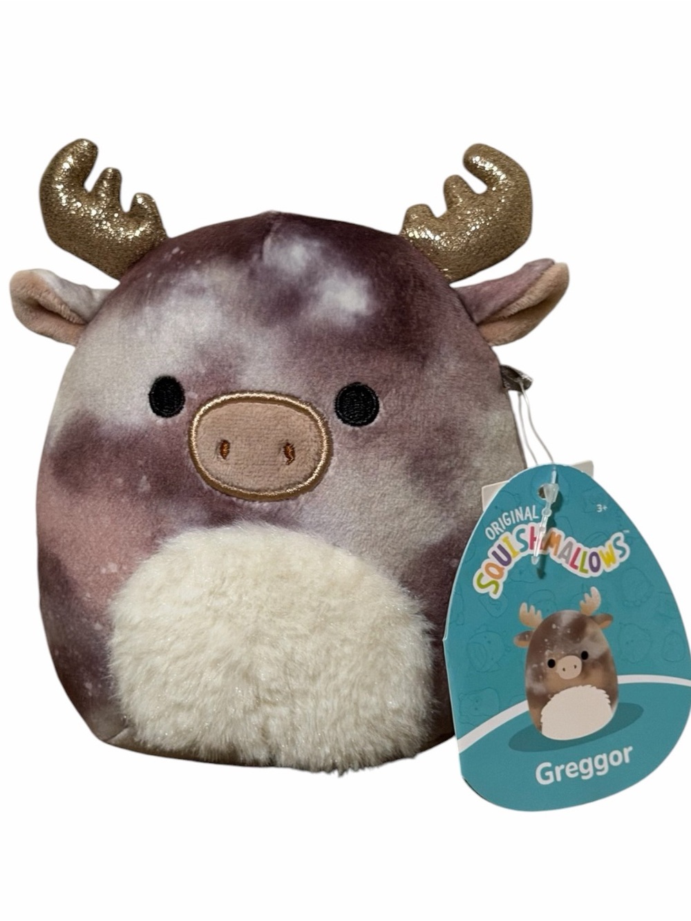 Squishmallows Wildlife Squad Greggor the Marbled Galaxy Moose 6"NWT Starry Night